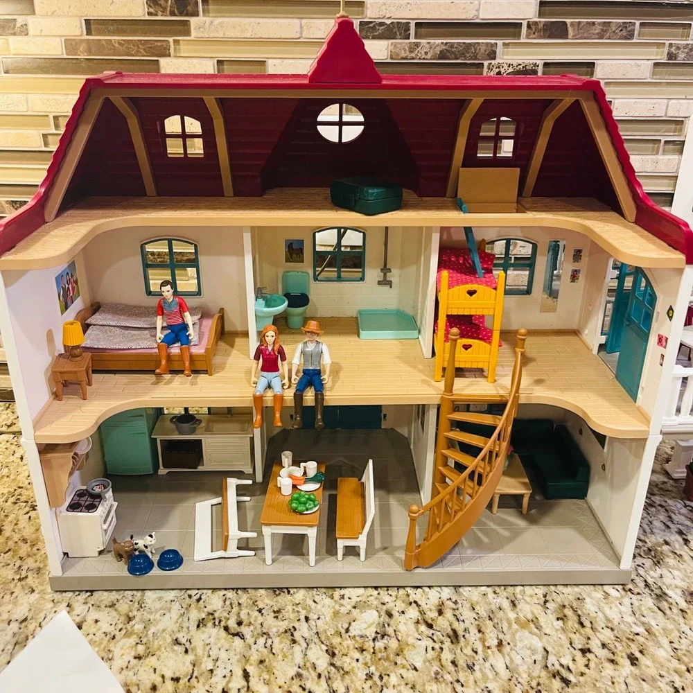 Schleich Horse Club Lakeside Country House and Stable Playset with Horses 42416